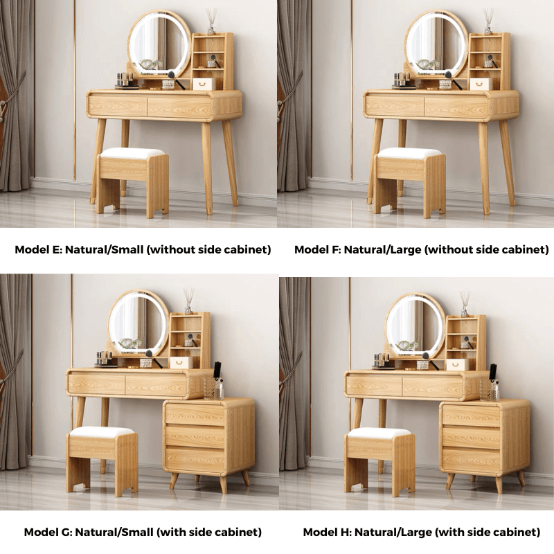 Nordic Solid Wood Dressing Table CharmyDecor