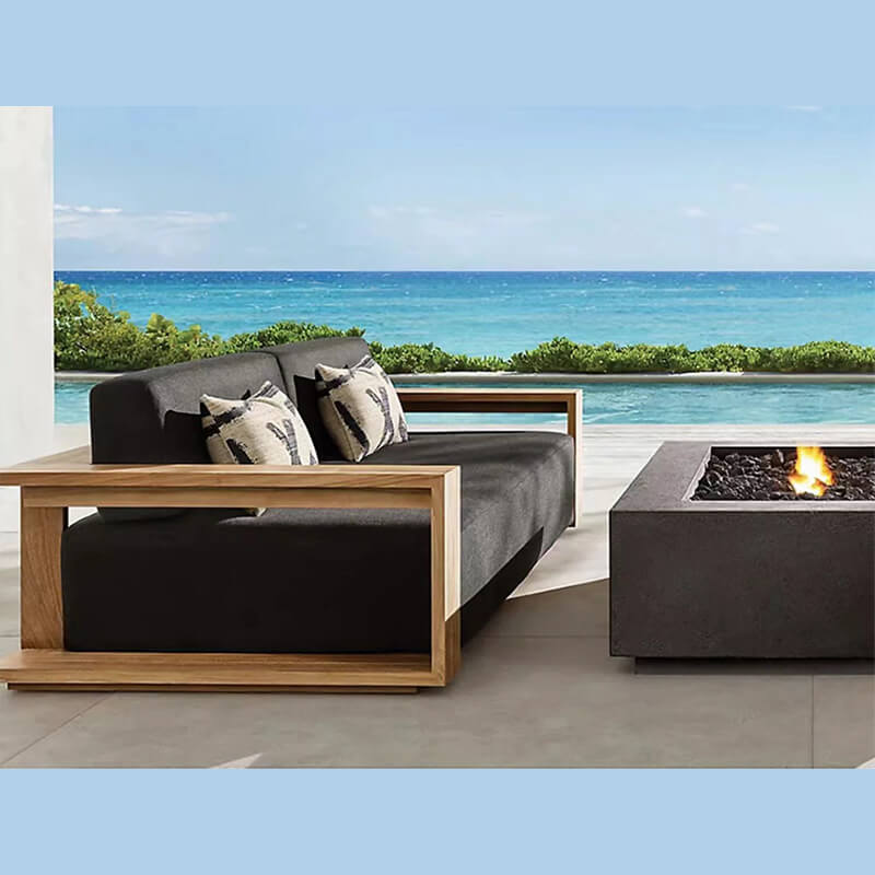Picture of Teak Wood Nordic Patio Set - Outdoor Furniture Ensemble – CharmyDecor