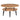 Oak brown Wood Oval Coffee table with Open Shelf and Black Metal Frame