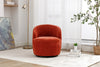 Orange Chenille Swivel Comfy Chair