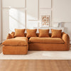 Orange Deep Seat Cloud Couch with 3 Seats