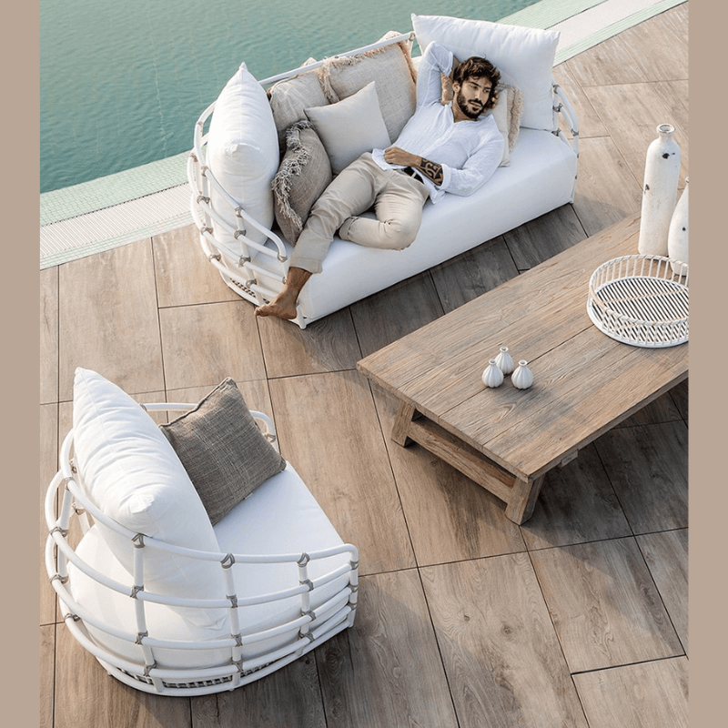 Outdoor Rattan Daybed Sofa Patio