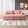 Pink 2 - Seat Cloud Couch with Lumbar Support & Square Arms