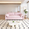 Pink Convertible Queen Sofa Bed with Storage