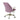 Angled View of Pink Office Chair with Gold Iron Base Highlighting its Contoured Seat and Back Rest