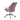 Angled View of Pink Office Chair with Gold Iron Base Highlighting its Armrest and Contoured Seat and Back Rest