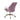 Angled View of Pink Office Chair with Gold Iron Base Highlighting its Armrest and Contoured Seat and Back Rest