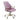 Side View of Pink Office Chair with Gold Base Highlighting its Armrest and Adjustment Lever