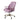 Side View of Pink Office Chair with Gold Iron Base Highlighting its Armrest and Adjustment Lever