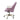 Side View of Pink Office Chair with Gold Iron Base Highlighting its Armrest and Contoured Seat and Back Rest