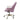 Side View of Pink Office Chair with Gold Iron Base Highlighting its Armrest and Contoured Seat and Back Rest