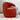 Orange Chenille Swivel Comfy Chair in room setting-CarmyDecor