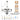 A dimension Image and other bulb compatibility of the Retro American Style Stamen-Shaped Black Gold 12-Bulb Chandelier