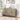 Retro Industrial Natural Rivet 4-Door Cabinet with Linen Decorated Doors and Adjustable Shelves