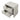 Retro White Rubber Wood Two-Drawer Nightstand