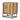 Rustic Nightstand Image. Back view of the wood nightstand with Cabinet standing on iron legs.