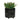 Shiny Black Ceramic 2-Set Textured Plant Stand - 6/8"