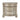 Marble Top Nightstand Image. A wide nightstand in silver finish with 3 Drawers and carved detailing