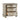 Marble Top Nightstand Image. A wide nightstand in silver finish showcasing its 3 spacious Drawers and carved detailing