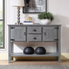 Small Buffet Cabinet in Antique Gray with Tall Legs, 2 Drawers & Bottom Shelf - Height 33"