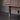 a solid walnut TV stand image, featuring four metal capped legs