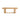 Straight front view of natural solid wood coffee table