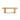 Straight front view of natural solid wood coffee table