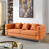 Streamline Modern 3-Seater Cloud Couch in Orange with 3 Pillows