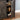 Tall Bar Cabinet in Antique Grey with Wine Glass Holder & 3 Tier Shelves - Charmydecor