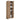 Tall Brown Storage Cabinet with 2 doors and Adjustable Shelves for Bathroom
