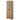 Tall Brown Storage Cabinet with 2 doors and Adjustable Shelves for Bathroom