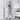 Tall White Bathroom Corner Cabinet with 2 Doors and Adjustable Shelves