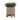 5/8" Tan Ceramic Mesh Planter On Wooden Stand 