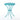 3 Piece Outdoor Furniture Set Image. Teal 3 Piece Patio set Powder Coated Iron Table.
