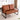 Modern Brown PU-Leather Metal Frame Two-Seater Sofa