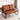 Modern Brown PU-Leather Metal Frame Two-Seater Sofa