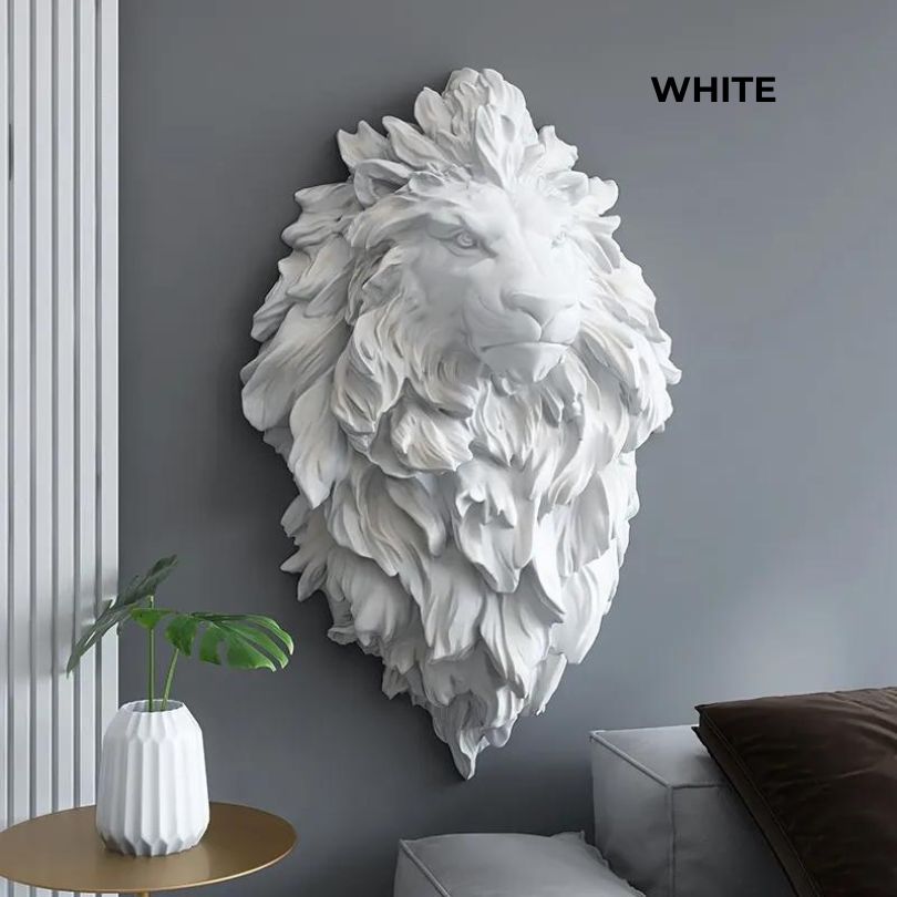 Creative Resin Lion Head Wall Decor CharmyDecor