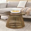 Walnut Nordic Style Modern Round Coffee Table in Solid Wood