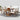 Walnut+Gray Rectangular 5-piece Dining Table Set with 4 Chairs and Trestle Table Base