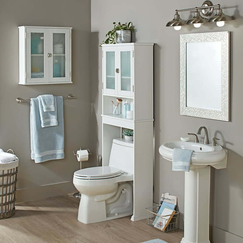 White Space Saver Bathroom Storage Cabinet - CharmyDecor- CharmyDecor