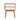 Wood Nightstand Image. Front view of the mid century modern nightstand in Natural with splayed Legs and white drawers
