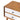Wood Nightstand Image. Close up view of the mid century modern nightstand in Natural showcasing its top and white drawers