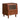 Wood Nightstand Image. Modern nightstand with fluted glass accent and pinball drawer handles