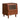 Wood Nightstand Image. Modern nightstand with fluted glass accent and pinball drawer handles