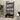 Woven Cane 4-tier Bookshelf Storage Rack with 2 Doors