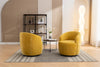 Yellow Chenille Swivel Comfy Chair