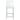 Clear acrylic bar stool back view on a white background