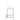 Clear acrylic counter stool with a transparent backrest on a white background