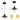 Dimensions diagram of adjustable matte black pendant light fixture