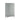 Angled side view of closed grey corner cabinet